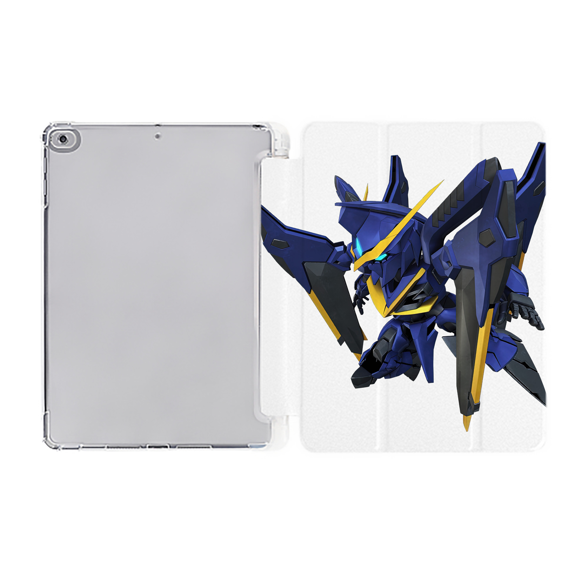 （画像用） 機動戦士ガンダム Mobile Suit Gundam IPad ケース ペン収納付き 三つ折りスタンド PUレザー×シリコン 対応機種9.5/10.5/10.9インチ